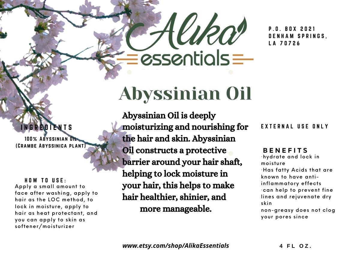 Abyssinian Oil for hair and skin!